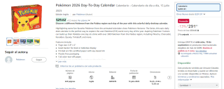 Pokémon 2026 Calendar 5.9x5 pulg | Oferta Amazon