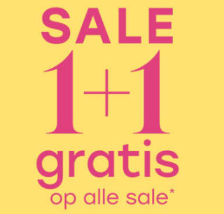 1+1 gratis op alle sale bij Lucardi