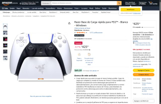Razer Base Carga Rápida PS5 por $425 | Amazon