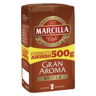 Café molido natural o mezcla Gran Aroma Marcilla 500 g por 3,94€ en Carrefour