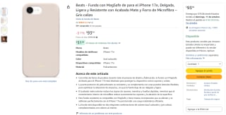 Beats Funda con MagSafe para iPhone 17e por $94 en Amazon