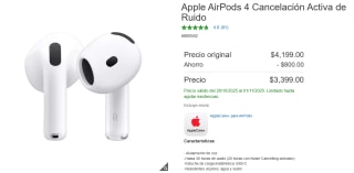 AirPods 4 Cancelación Activa de Ruido por $3,399 | Oferta Costco