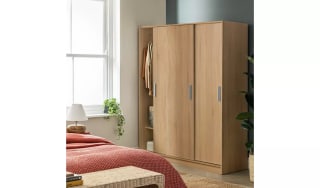 Argos Home Nova 3 Door Sliding Wardrobe – 3 Colours – £180 with Code FURN20