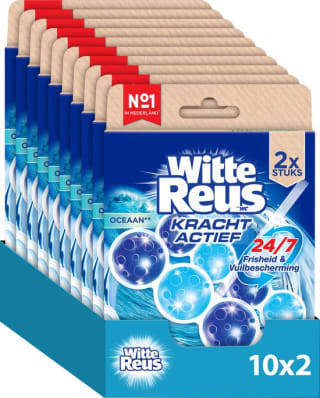 2x10 stuks Witte Reus Kracht Actief Oceaan toiletblokken voor €21,99 bij Bol