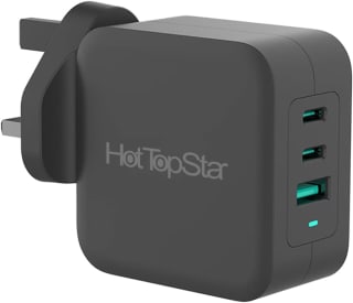 HotTopStar 100W USB C Charger, Compact GaN Fast Charger for MacBook Pro/Air,3-Port US