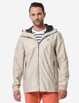 Chaqueta Vela 100 Hombre Beis Impermeable Cortavientos por 13.99€