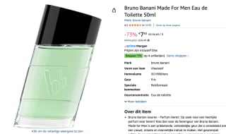 Bruno Banani Made For Men Eau de Toilette 50ml voor €7,83 bij Amazon