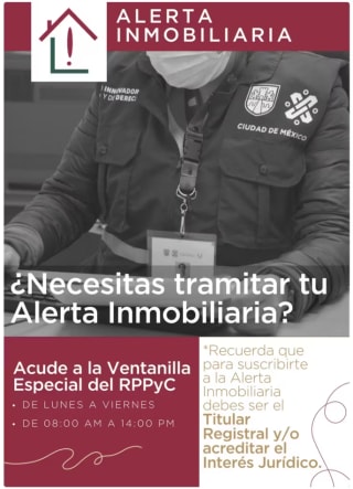 Alerta Inmobiliaria Gratis en Gobierno de la Ciudad de México