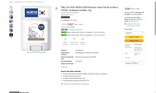 Protector Solar NIVEA SUN FPS50+ por $220 | Oferta Amazon