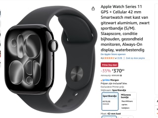 Apple Watch Series 11 GPS + Cellular 42 mm Smartwatch voor €370 bij Amazon