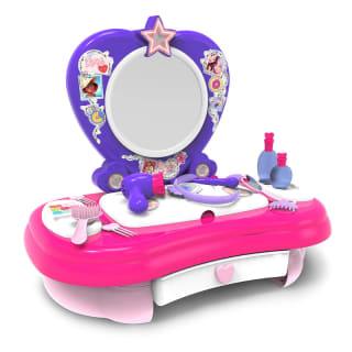 Tocador Infantil de Sobremesa Chicos - Beauty Desk, Incluye 12 Accesorios, Rosa 9.99€