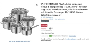WMF Provence Plus - Pannenset - 5-delig voor €113,87 bij Amazon