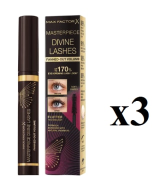 3 x Max Factor Divine Lashes Máscara de Pestañas Black Brown 8 ml por 14.97€