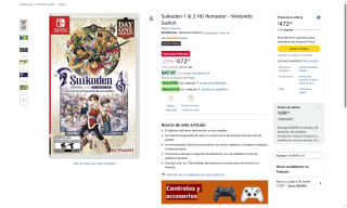 Suikoden 1 & 2 HD Remaster por $473 | Oferta Amazon