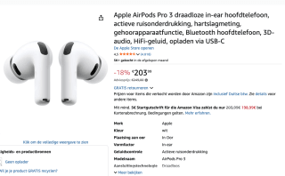 Apple AirPods Pro 3 voor €203,99 bij Amazon