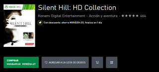 Silent Hill: HD Collection por $165 en Xbox Store
