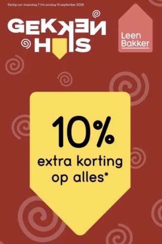 -10% korting op alles bij Leen Bakker