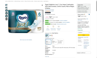 Papel Higiénico Regio Just 1 por $58 | Oferta Amazon