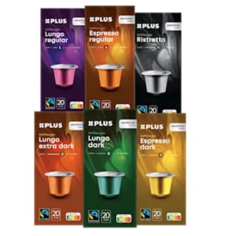 1+1 gratis op PLUS Koffiecups