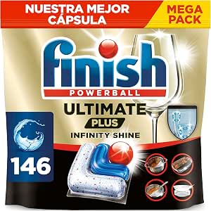 Finish Ultimate Plus Infinity Shine Pastillas lavavajillas 146 cápsulas por 26.99€