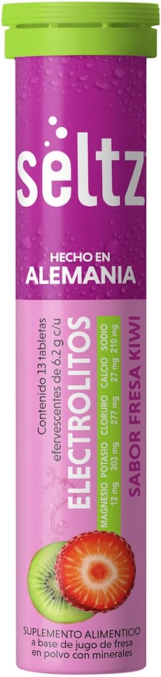 Seltz Electrolitos sabor Fresa Kiwi (13 tabletas) por $73 en Amazon