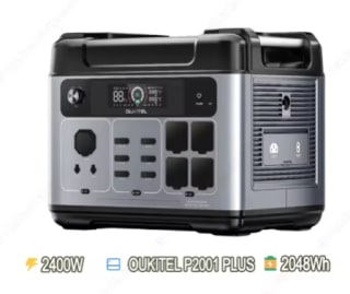 OUKITEL P2001E PLUS Estación de energía portátil 2400W por 443.88€