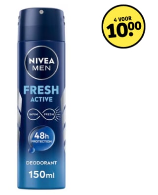 4 NIVEA deodorant of doucheproducten voor €10 bij Kruidvat