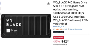 WD BLACK P40 Game Drive - Externe SSD - 1 TB