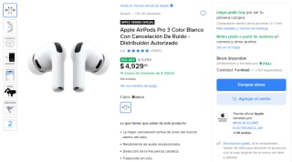 AirPods Pro 3 por $3,922 | Mercado Libre (BBVA)