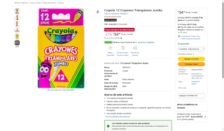 Crayones Crayola 12uds por $34 | Oferta Amazon