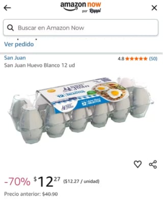 12 Pack Huevo San Juan por $12 | Amazon Now