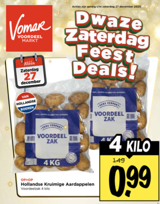 4 Kg kruimige aardappels voor €0,99 bij Vomar