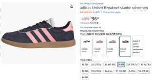 adidas Trainers adidas Breaknet Sleek black pink voor €36 bij Amazon