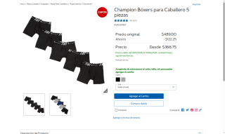 Bóxers Champion 5 Piezas por $299 | Oferta Costco