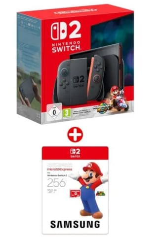 Nintendo Switch 2 - Mario Kart World Bundel + 256 GB Express microSD voor €444,99
