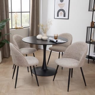 Stoelen bouclé - 2 stuks - Soft Taupe voor €59,95 in de Action webshop