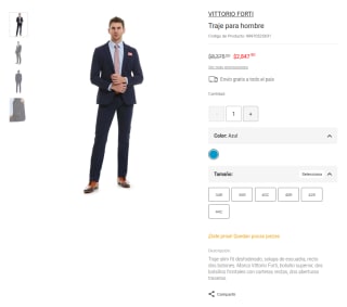 Traje Vittorio Forti Slim Fit por $2,847 | Liverpool