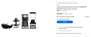 Combo de 4 Electrodomésticos Atvio Electro por $859 | Descuento Walmart