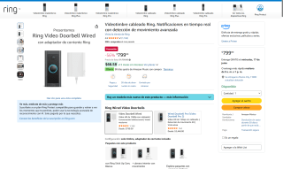Videotimbre Ring HD 1080p por $799 | Oferta Amazon