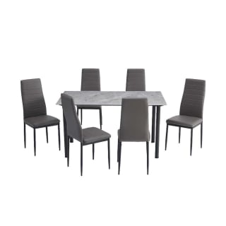 Juego de Comedor Zibel Titan 6 Sillas Gris por $149.990 en ABC Chile