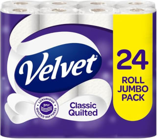 Velvet Classic Quilted Toilet Tissue 24 Rolls £7.08