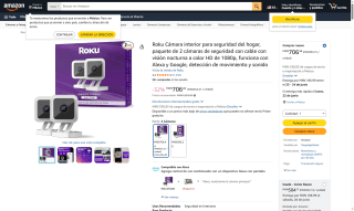 Roku Cámara Seguridad 2-Pack por $1,043 | Oferta Amazon