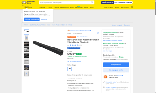 Barra de Sonido Xiaomi Soundbar 2.0ch por $858 | Mercado Libre