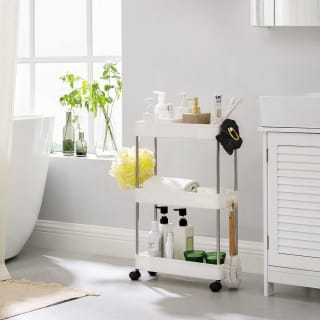 Songmics carro 3 estantes estrecho blanco por 10.97€