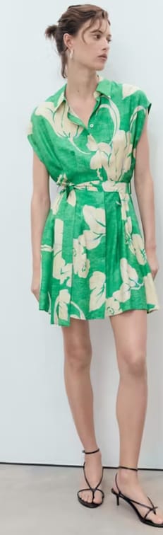 Vestido estampado cinturón por 8.99€