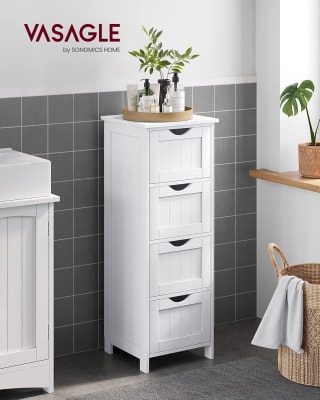 VASAGLE Armario de baño de Pie, con 4 cajones, 30 x 30 x 82 cm por 36.41€