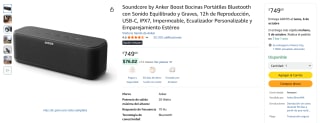 Bocinas Portátiles Bluetooth 12h por $749 | Oferta Amazon