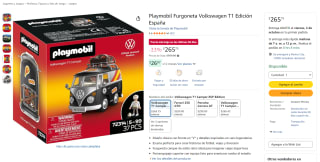 Playmobil Furgoneta Volkswagen T1 Edición España por $266 en Amazon