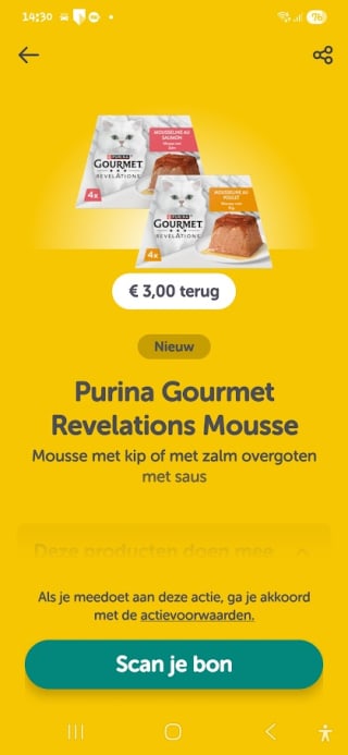 €3 cashback op Gourmet Revelations mousse & gelei via Tikkie