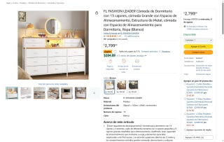 Cómoda 13 cajones por $2,659 | Oferta Amazon